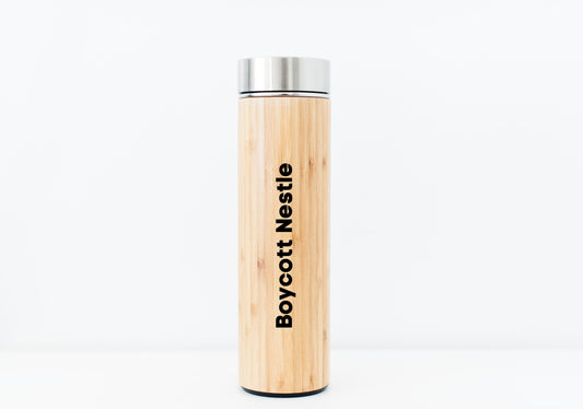 Boycott Nestle Bamboo Water Bottle
