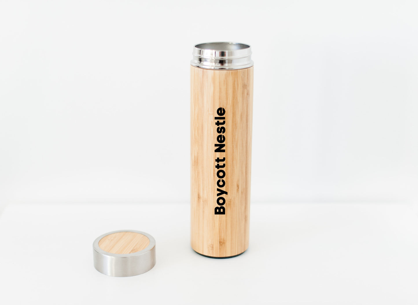 Boycott Nestle Bamboo Water Bottle
