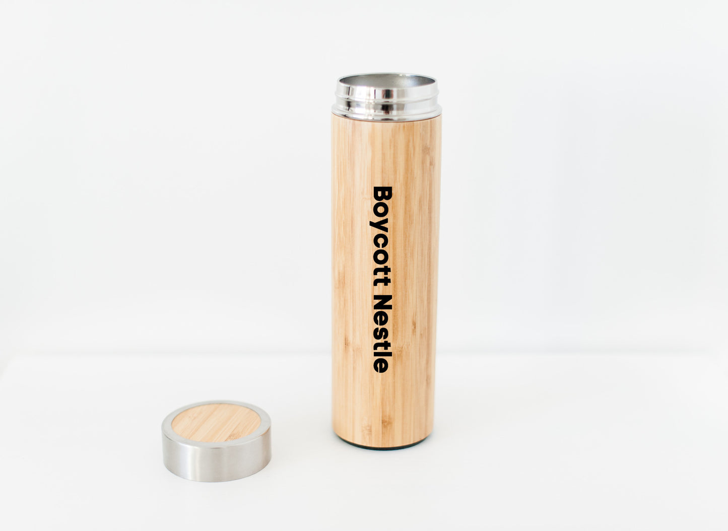 Boycott Nestle Bamboo Water Bottle